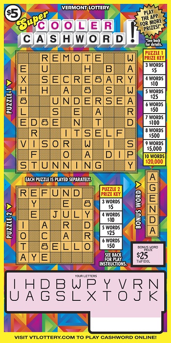Super Cooler Cashword!