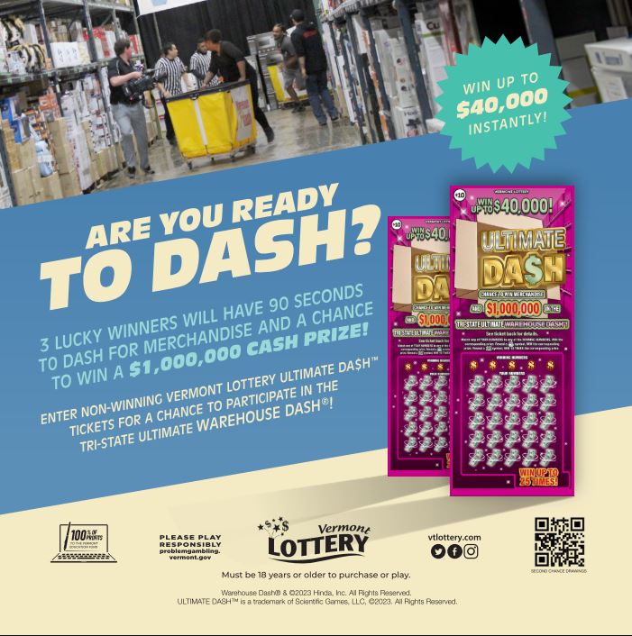 poster of ultiamte cash dash and info blue and purple cart image