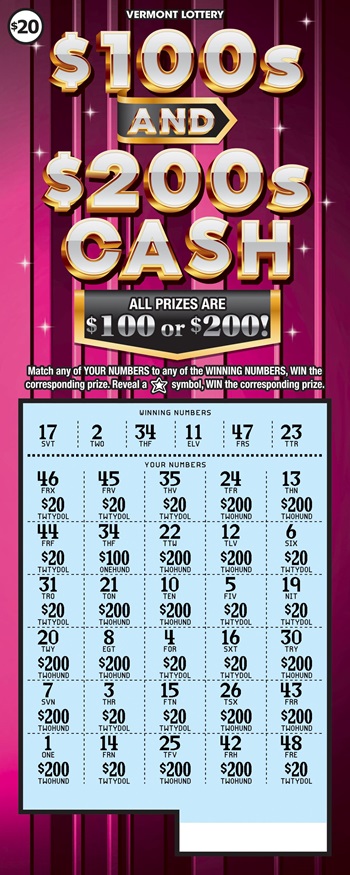 $100s and $200s Cash Scratached