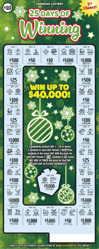 25 days of winning scratched 