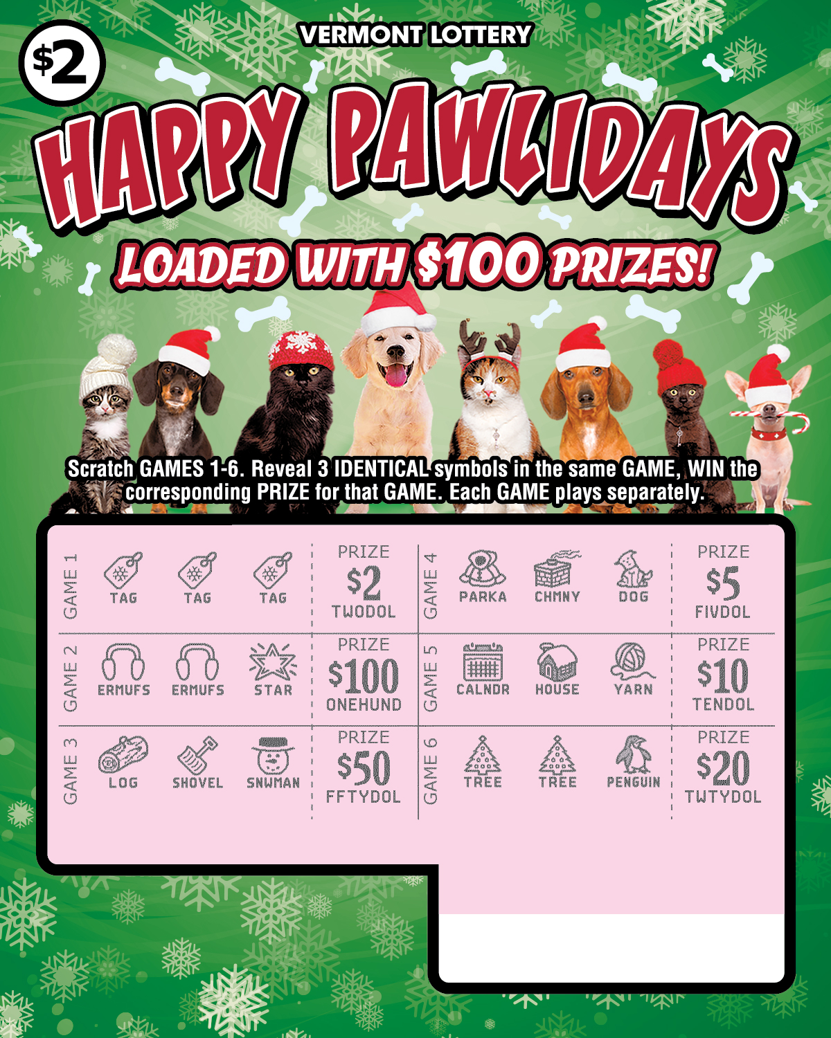 Happy Pawlidays Scratched 