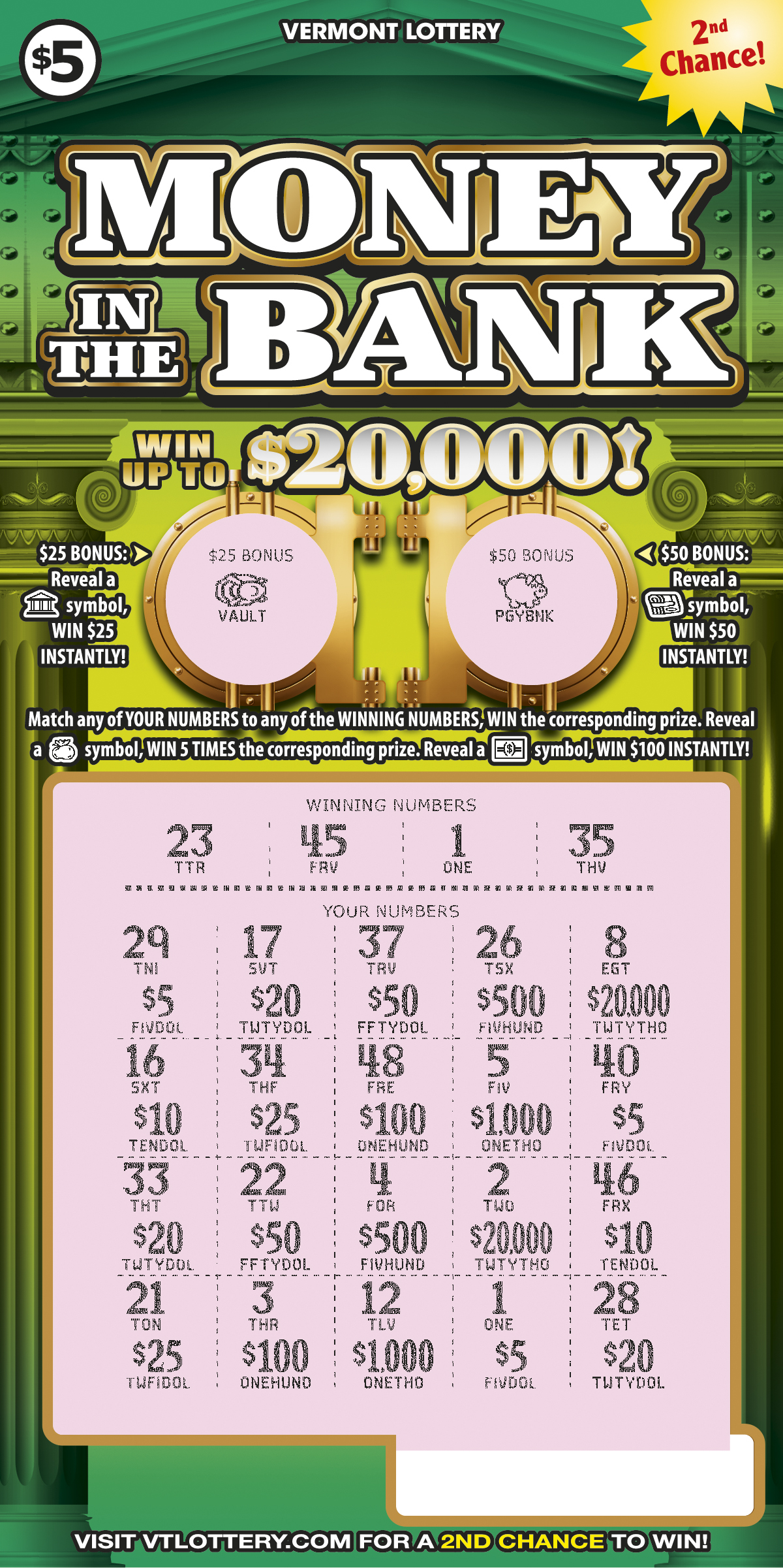 Money In The Bank Scratched 