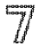White 7 with black outline