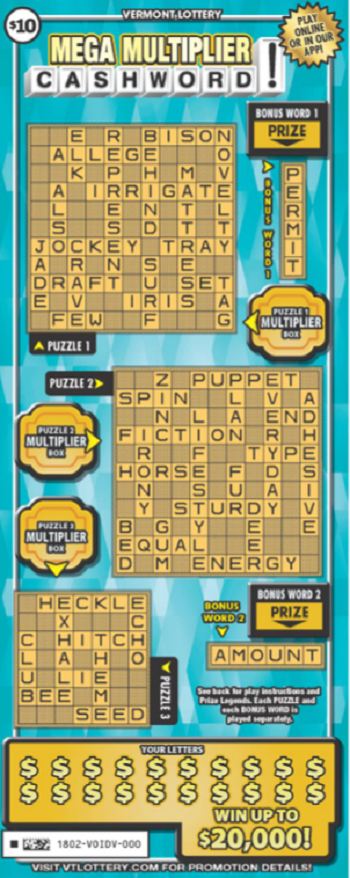 Mega Multiplier Cashword front