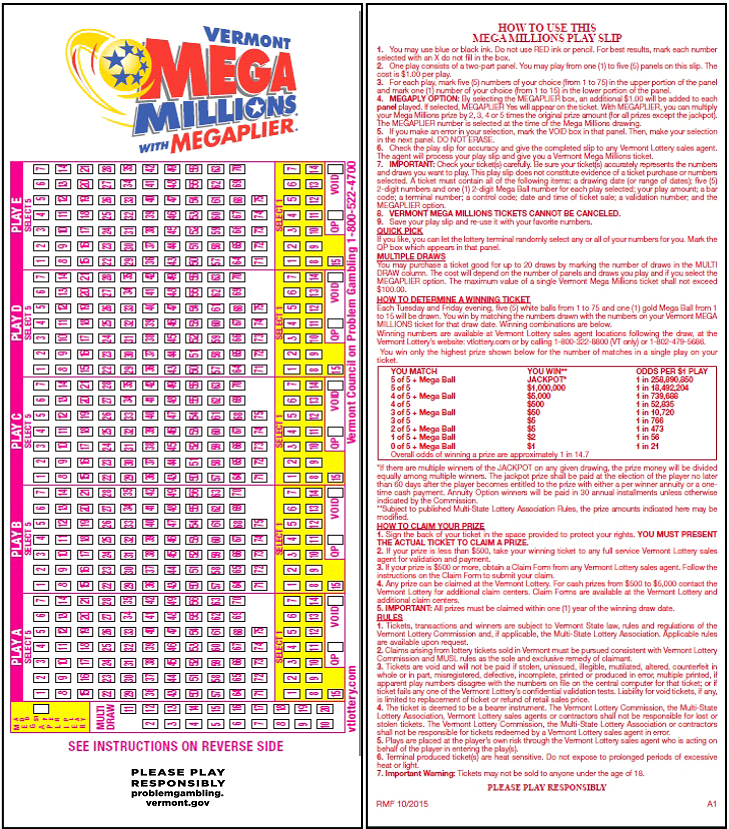 Vermont Mega Millions | Winning Numbers | Vermont Lottery