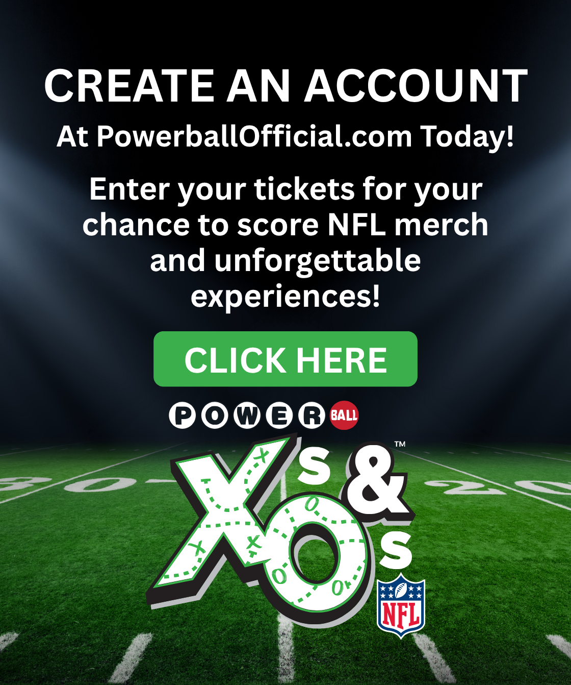 Powerball Xs & Os Banner